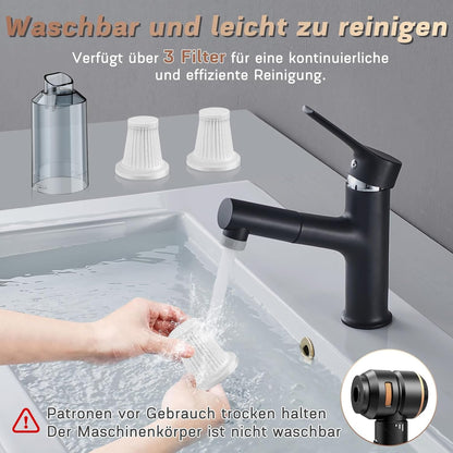 4-in-1 Kabelloser Handstaubsauger, Schwarz
