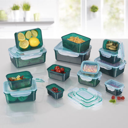 Frischhaltedosen Set, 14er Set, Smaragdgrün