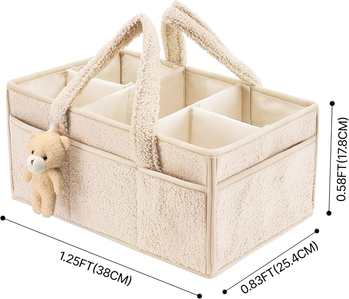 Wickeltaschen-Organizer für Wickeltisch, Weiß