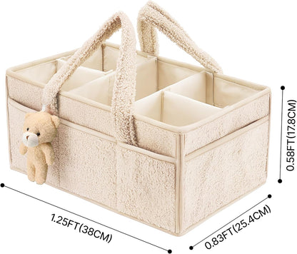 Wickeltaschen-Organizer für Wickeltisch, Weiß