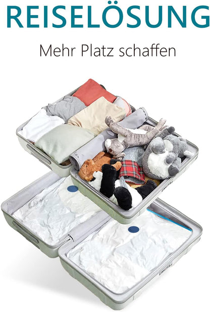 Vakuumbeutel-Set für Kleidung (12 Stück), 12 Stück (4XL + 4L + 4S)