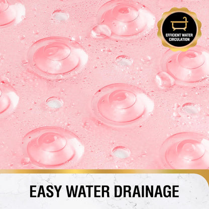 Rutschfeste Badewannenmatte schimmelresistent, Rosa