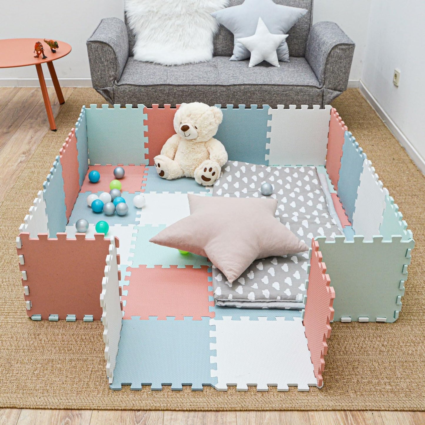 Spielmatte Baby Puzzlematte (9 Teile), Mint