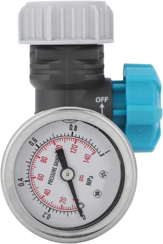 Einstellbares Wasserdruckregelventil mit Manometer