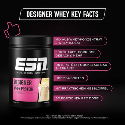 Designer Whey Protein, Vanilla Milk 908 g (1er Pack)