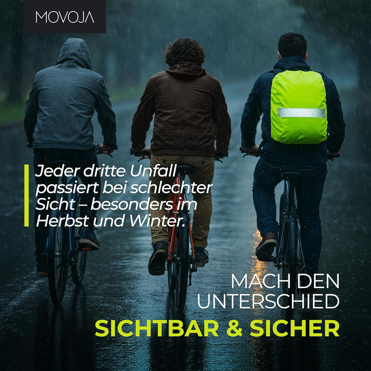 Regenschutz für Rucksack Wasserdicht & Winddicht, 55 L, Neon Gelb