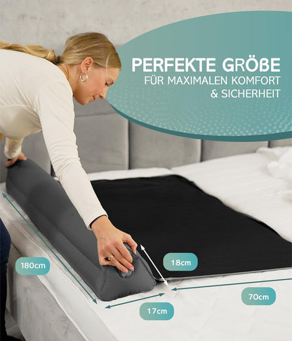 Aufblasbarer Rausfallschutz für Betten, 2er-Set, [180cm Länge] Doppel-Set