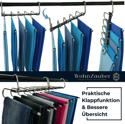 Hosenbügel mit Rutschschutz, Schwarz 34B x 42H cm
