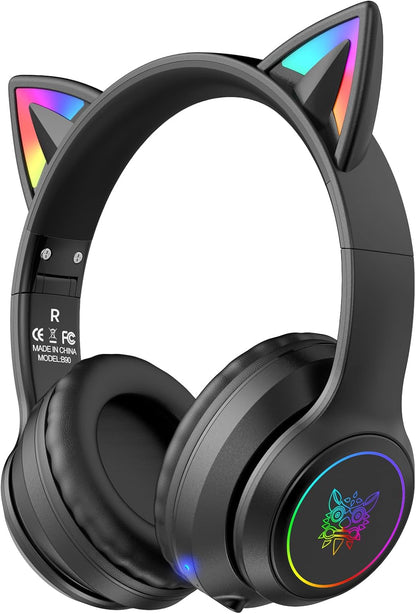 Bluetooth-Kopfhörer mit LED-Katzenohren, Cat-Ear Bluetooth