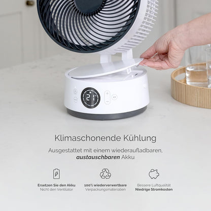 Tragbarer Ventilator Sefte mit Akku & Fernbedienung, Sefte® 8" Table