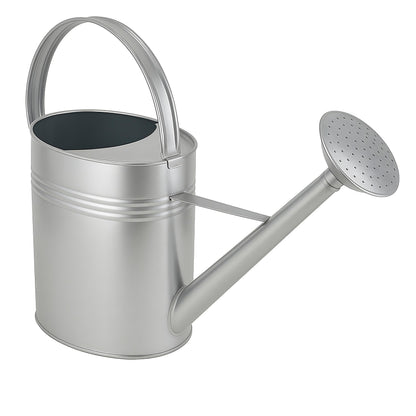 Zinkgiesskanne mit Giessbrause (10 L), Silber 10 Liter