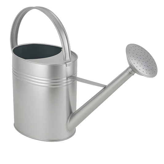 Zinkgiesskanne mit Giessbrause (10 L), Silber 10 Liter