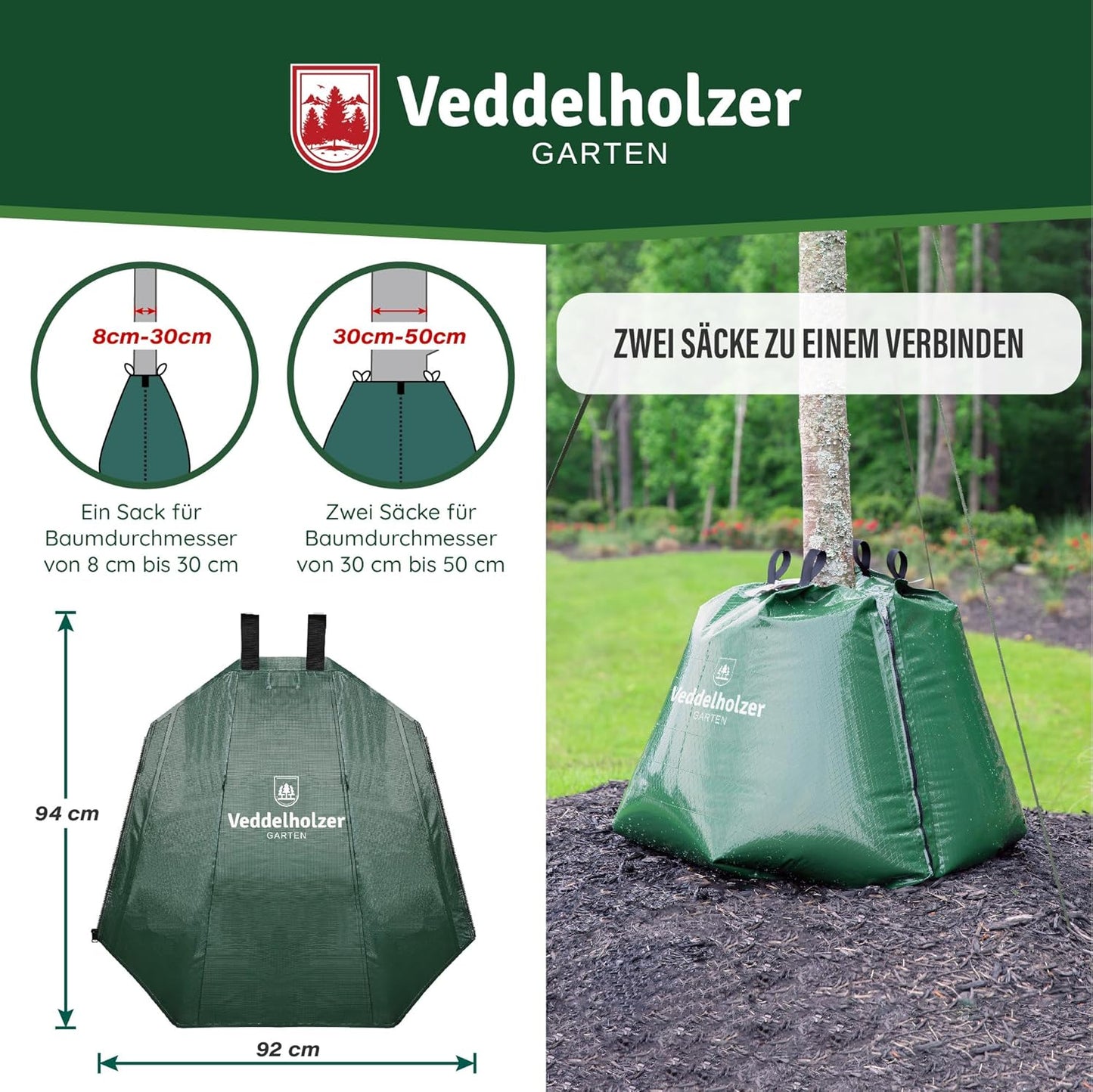 Baumbewässerungssack-Set, 4 x 75 Liter
