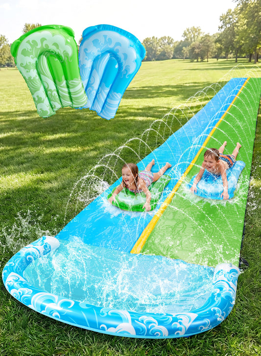 Wasserrutsche mit Sprinkler, 990.6cm Blau, Grün