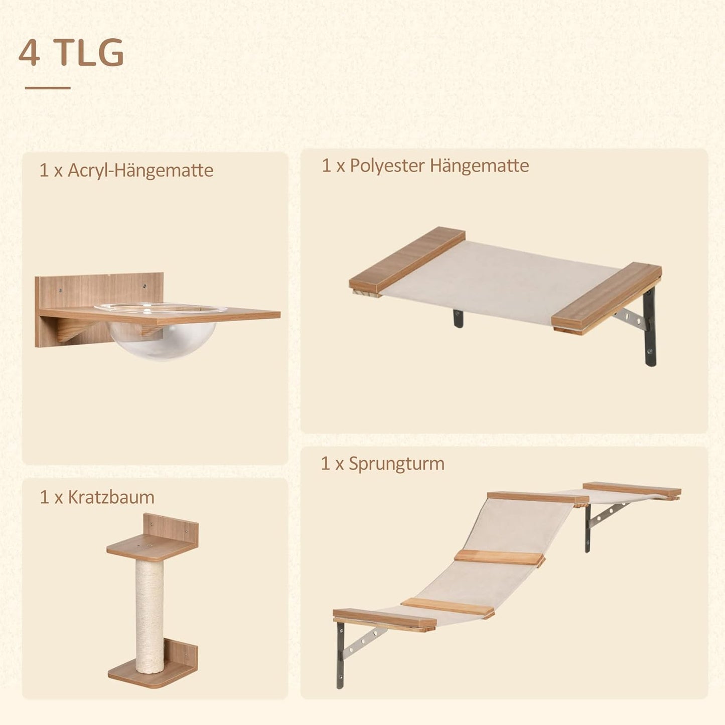 Katzenkletterwand-Set