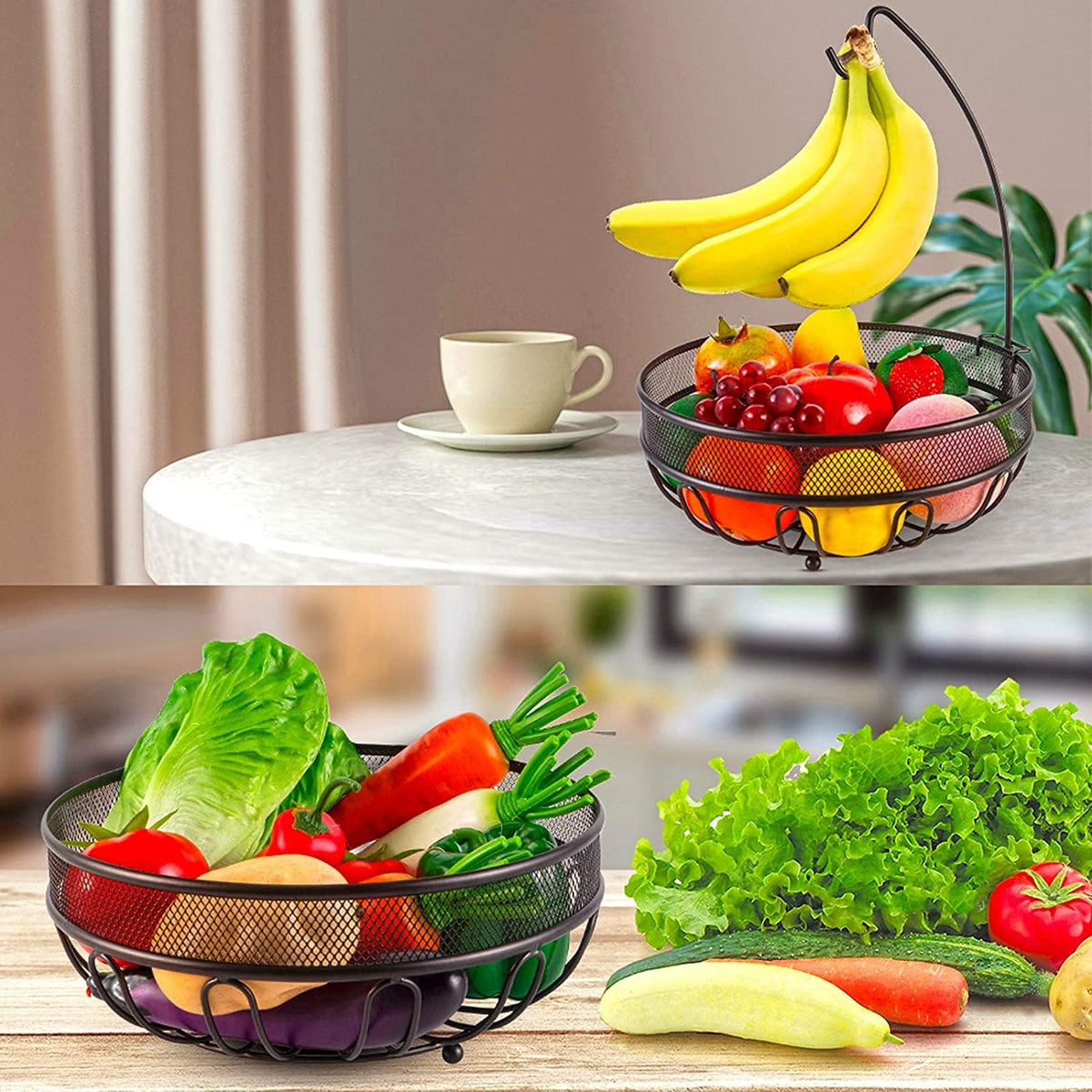 Obstkorb mit Bananenhalter