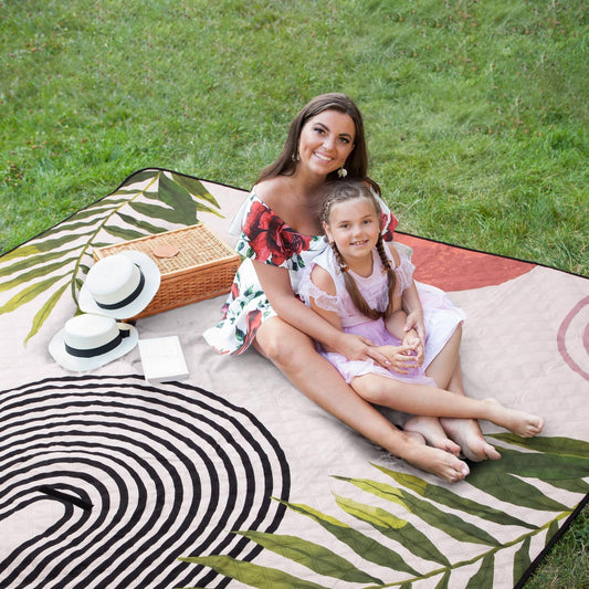 Wasserdichte Picknickdecke, Grün 200 x 200 cm