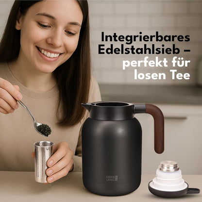 Thermoskanne, Schwarz