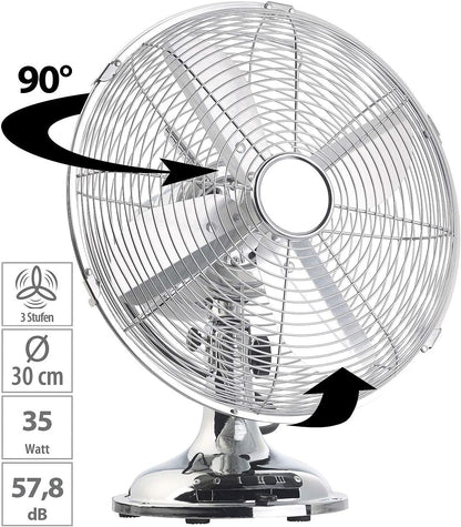 Tisch-Ventilator im Retro-Look, 35 Watt | Ø 30 cm