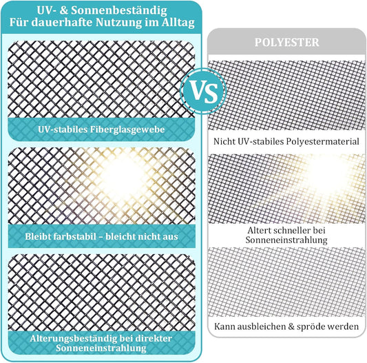 Fliegengitter für Balkontüren, magnetisch, robust, 100x210 cm Vp Pro Schwarz