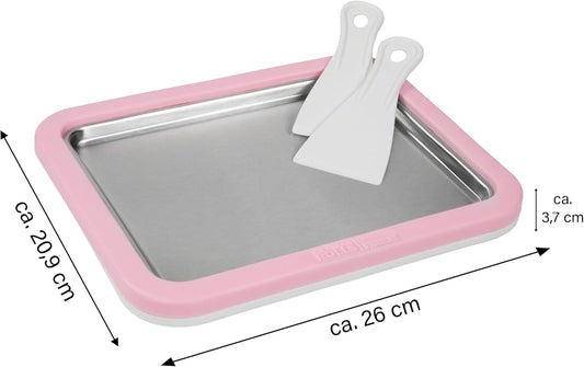 Ice Cream Rolls Maker mit Edelstahlplatte, Rosa