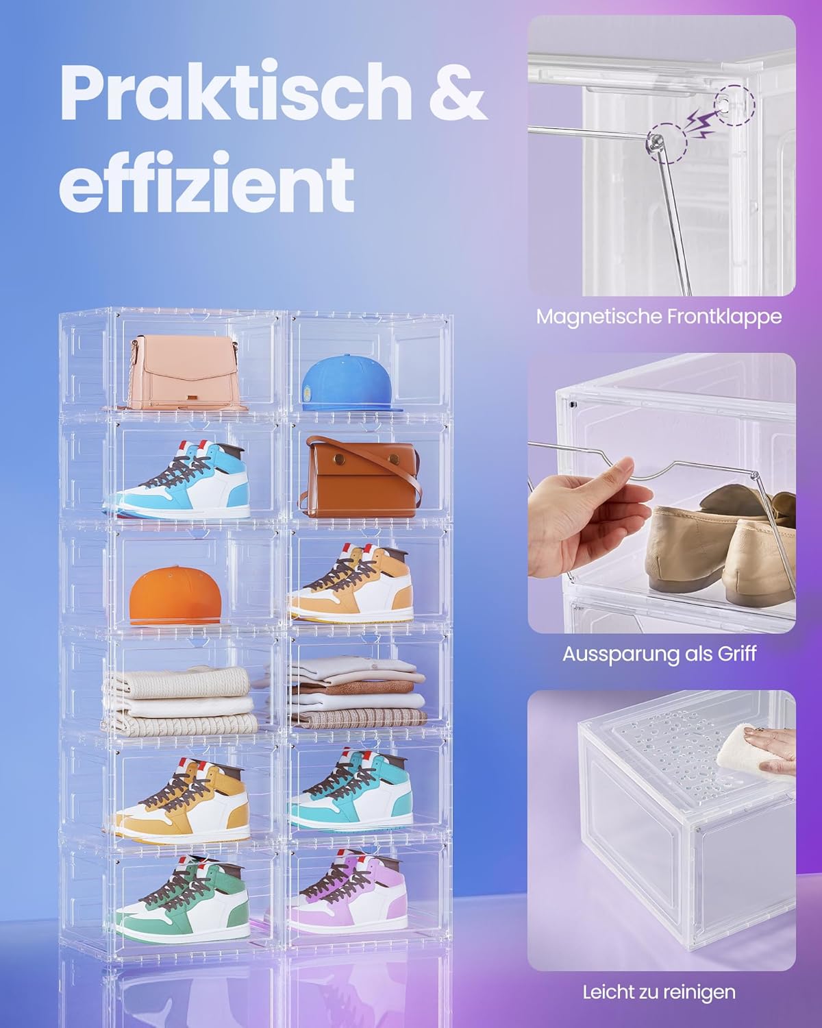 8er-Set Schuhboxen, 8