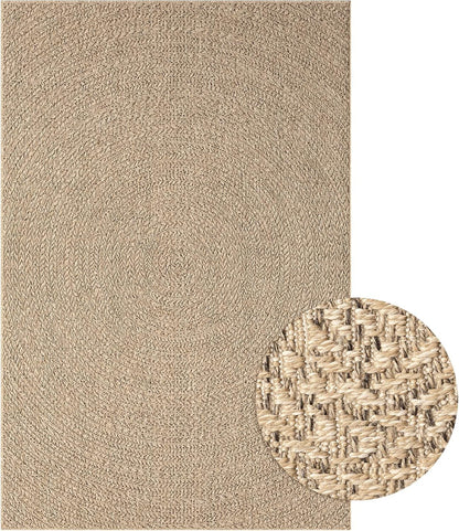 Wetterfester Outdoor-Teppich im Jute-Look (160 x 230 cm), 160 x 230 cm Natur-5