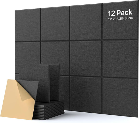 Selbstklebende Akustikplatten Schallschutz-Set (12 Stück)