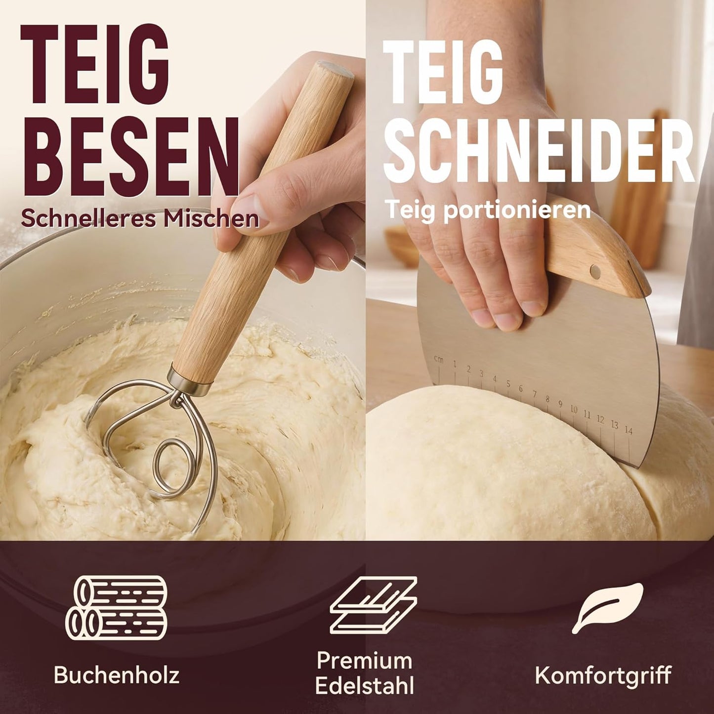 Brotbackset mit Gärkorb und Sauerteig Starterset