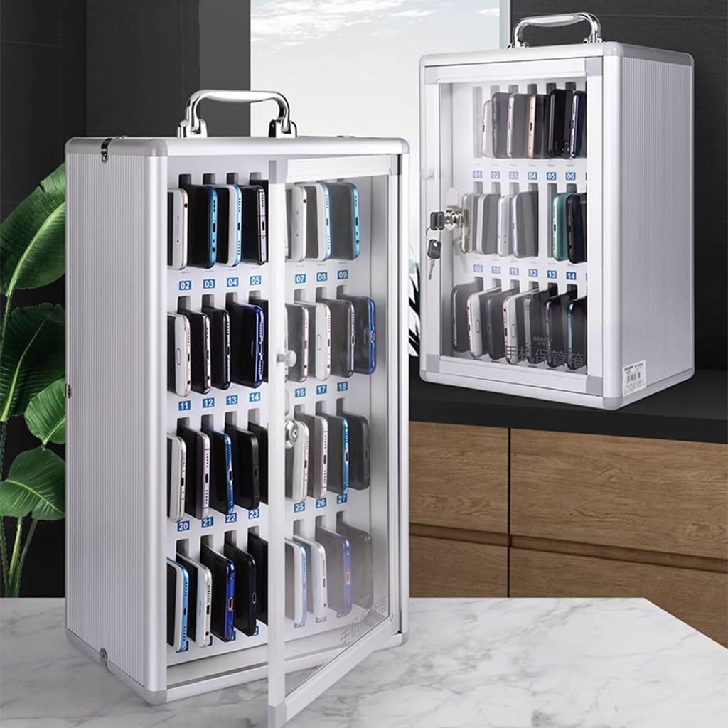 Abschliessbare Handygarage mit 36 Slots, Silver 36