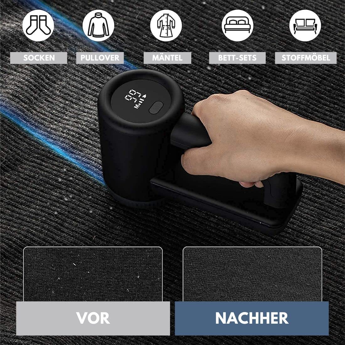 Fusselrasierer Elektrisch in Schwarz