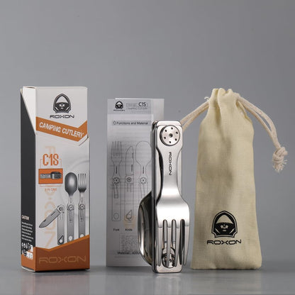 3-in-1 Campingbesteck abnehmbar