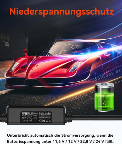 Hardwire Kit für Dashcams, 2 Gänge