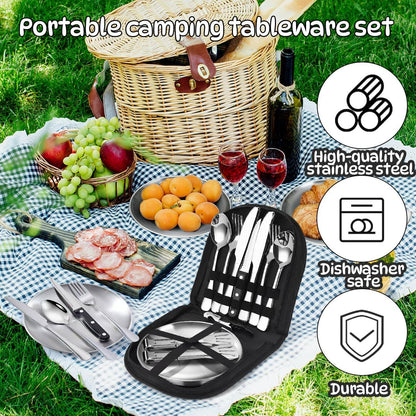 Camping Geschirr- und Besteckset, 4