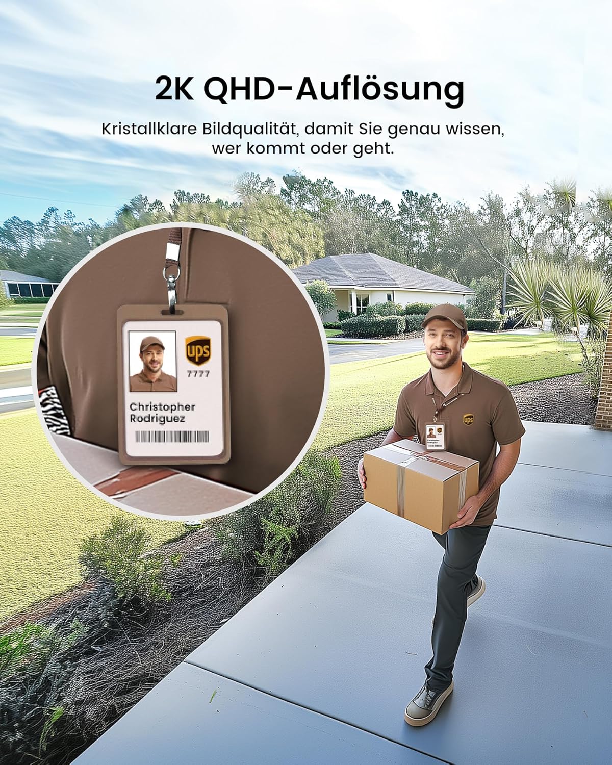 2K Solar-Überwachungskamera, 1 Solarkamera
