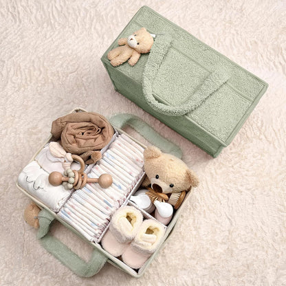 Baby-Windel-Caddy Organizer für Wickeltisch, Grün