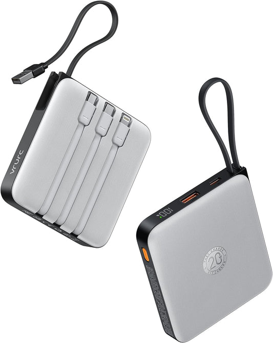 Powerbank mit Schnellladefunktion, Grau