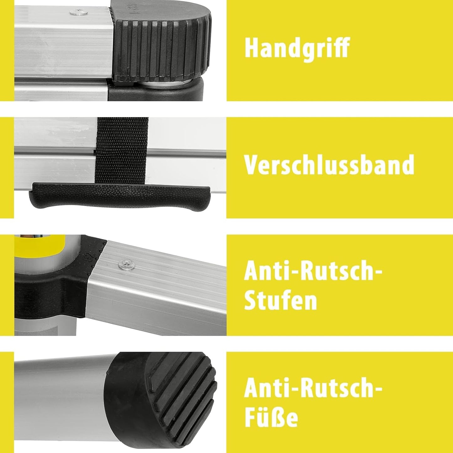 Teleskopleiter, ausziehbar, 11 Stufen, 3,2 Meter