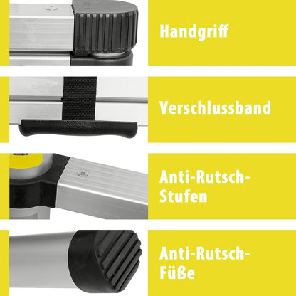 Teleskopleiter, ausziehbar, 11 Stufen, 3,2 Meter