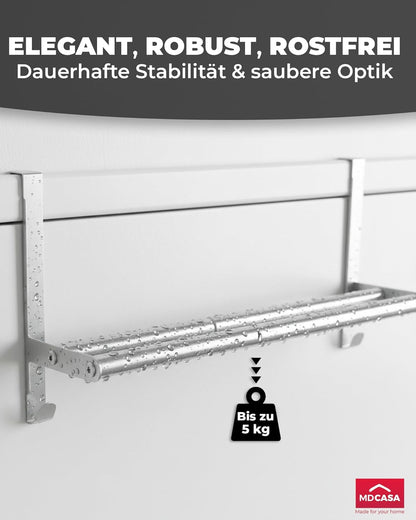 Handtuchstange ohne Bohren, verstellbar & kratzsicher, Edelstahl