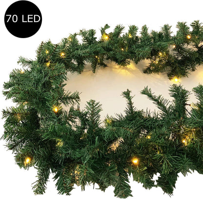 Tannengirlande mit 70 LED, 540 cm lang