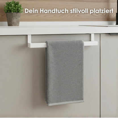 Geschirrtuchhalter ohne Bohren (inkl. 4 Haken), Weiss