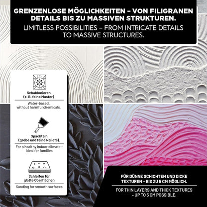Strukturpaste für Acrylmalerei (1,7 kg), Weiss grob 1,7 kg Eimer
