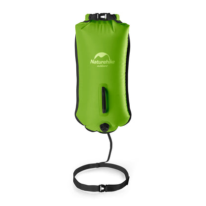 Aufblasbarer Trockensack mit Schwimmhilfe 18L, Leuchtendes Grün