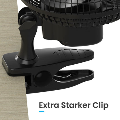 Mini-Ventilator mit Clip, Schwarz