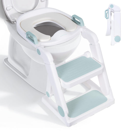 Toilettensitz mit Treppe für Kinder, Blau