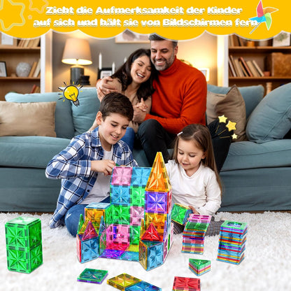 Magnetisches Bausteine-Set (42 Teile), Blue