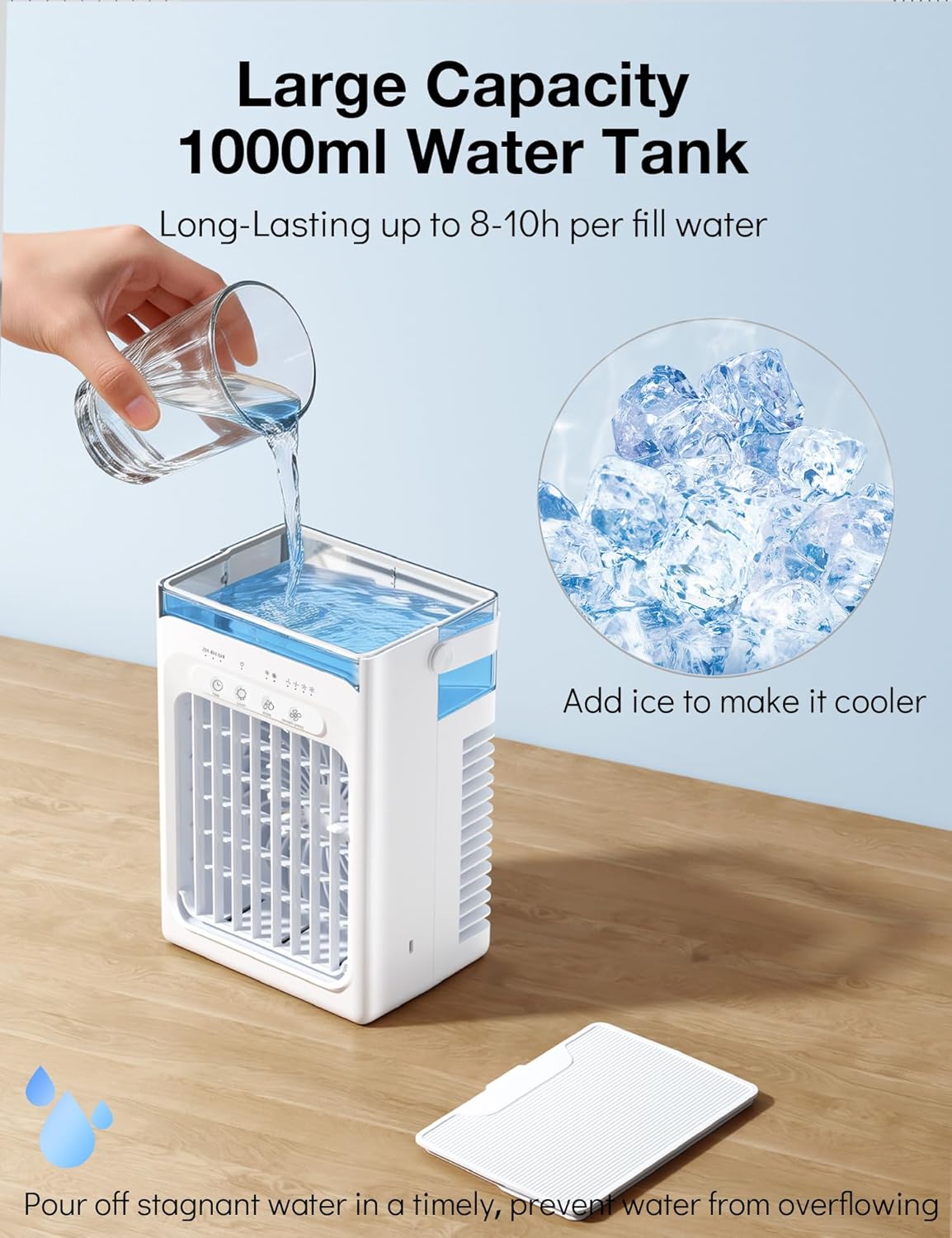 4-in-1 Mini Klimaanlage mit Luftkühler und Ventilator