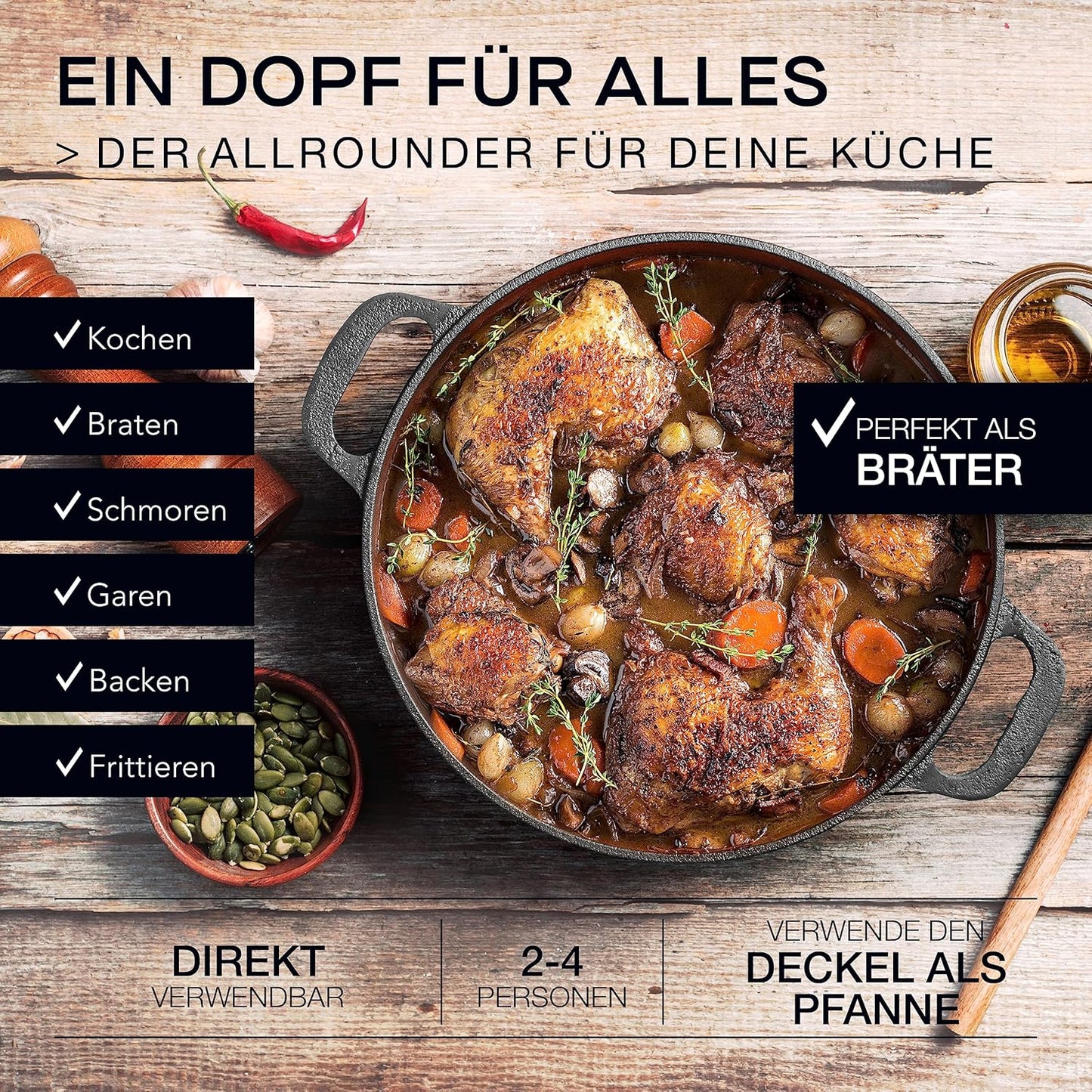 Dutch oven Brottopf Set, Brottopf Set