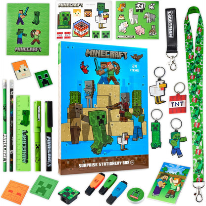 Minecraft Adventskalender, Blau/Grün